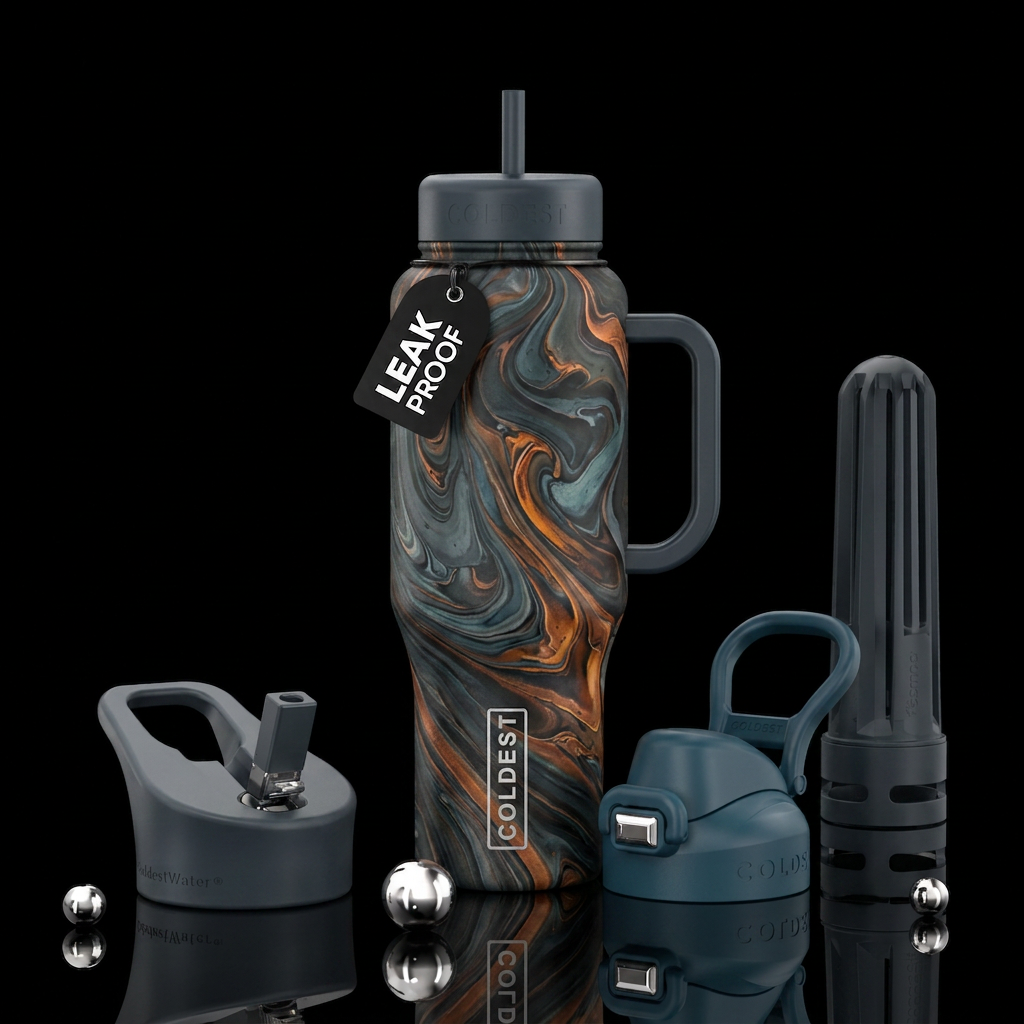 Liquid Metal water bottle design