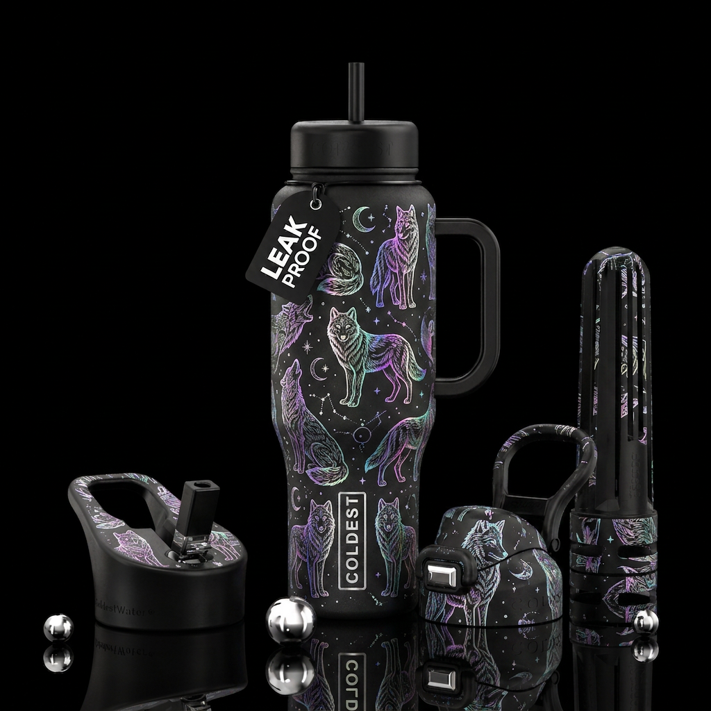 Moonlight Howls. water bottle design