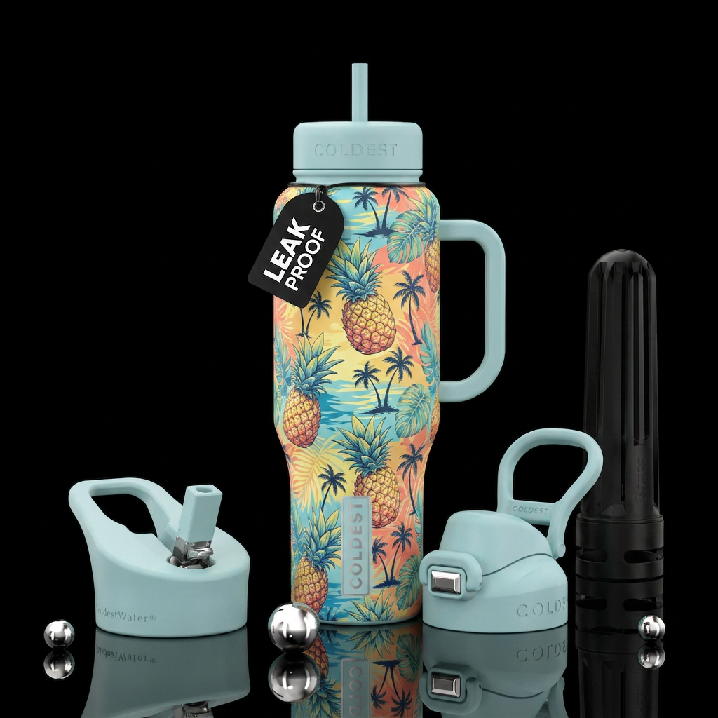 Pineapple Oasis water bottle design
