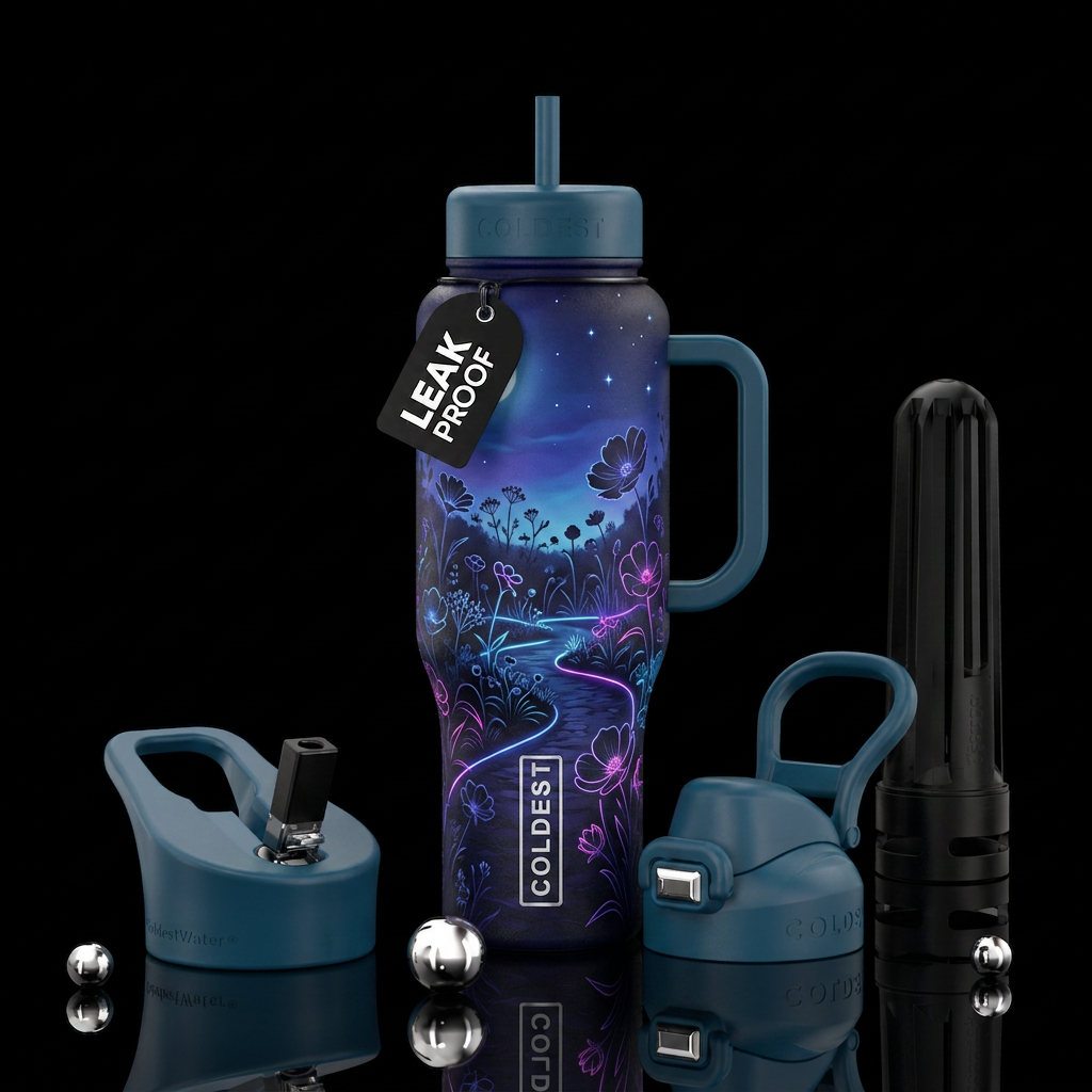 Lunar Garden water bottle design