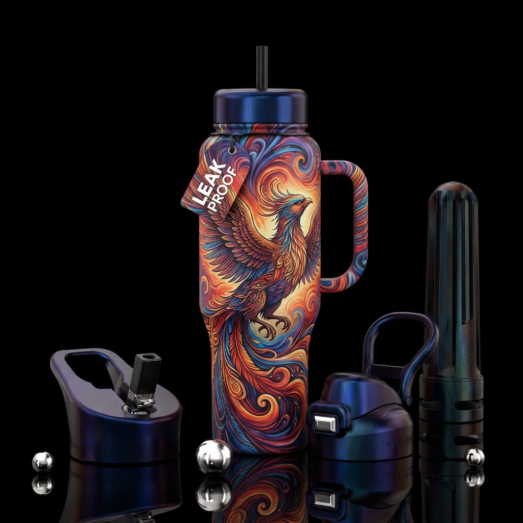 Flight of Fantasy water bottle design