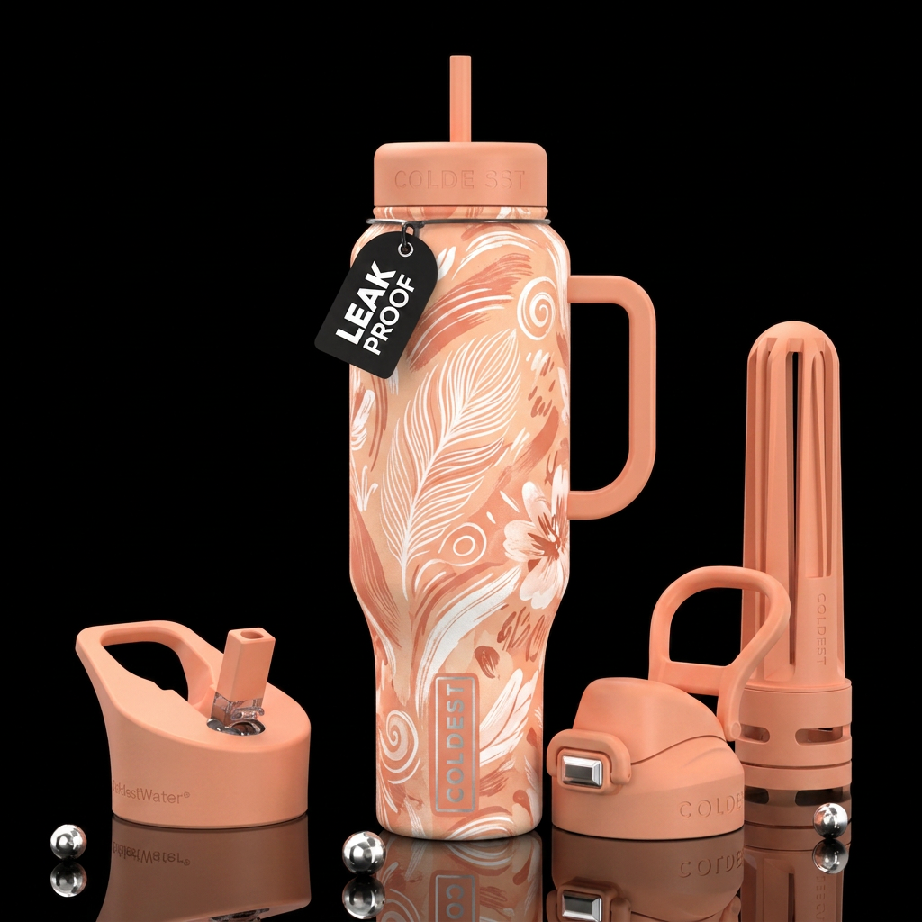 Peaches and Cream water bottle design