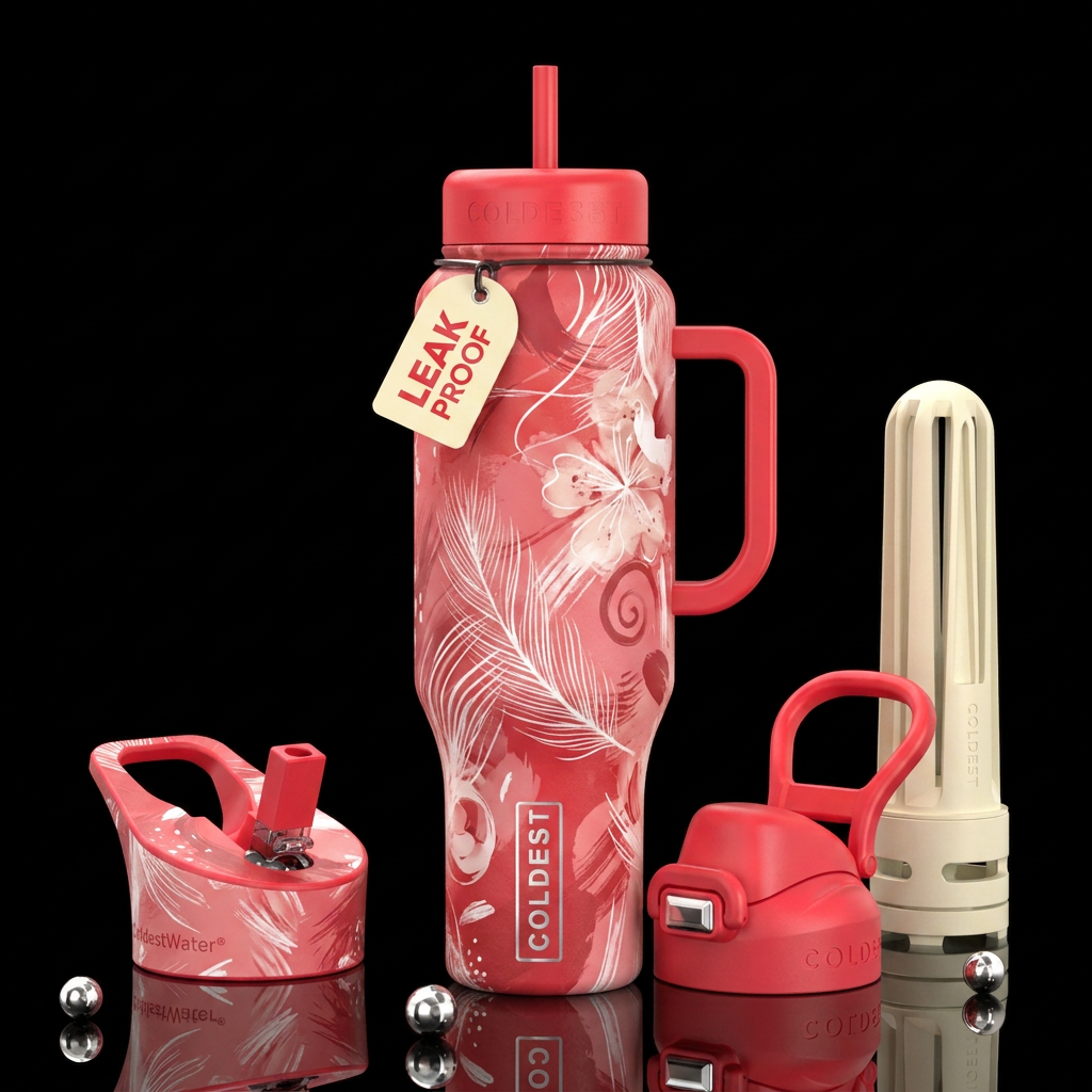 Strawberries and Cream water bottle design