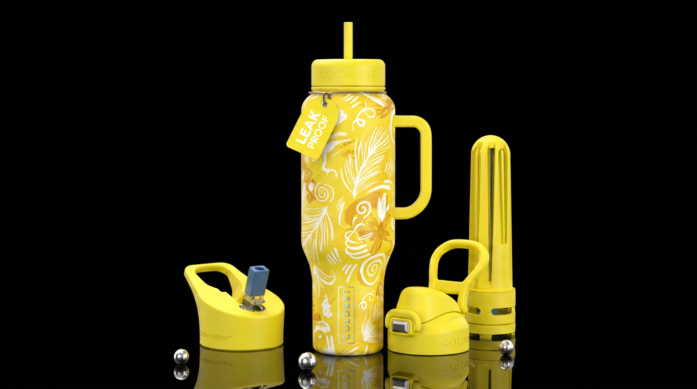 Lemon Meringue water bottle design