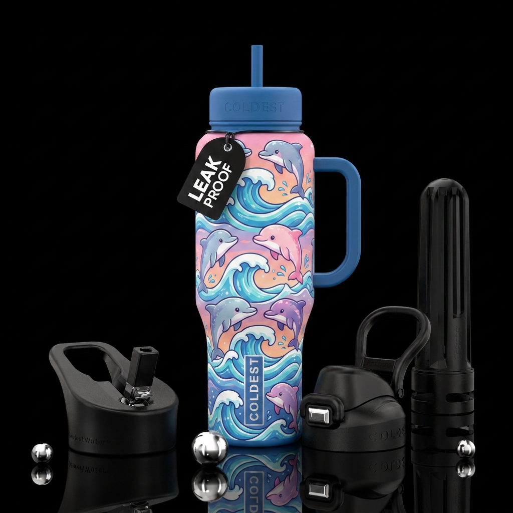 Baby Dolphins water bottle design
