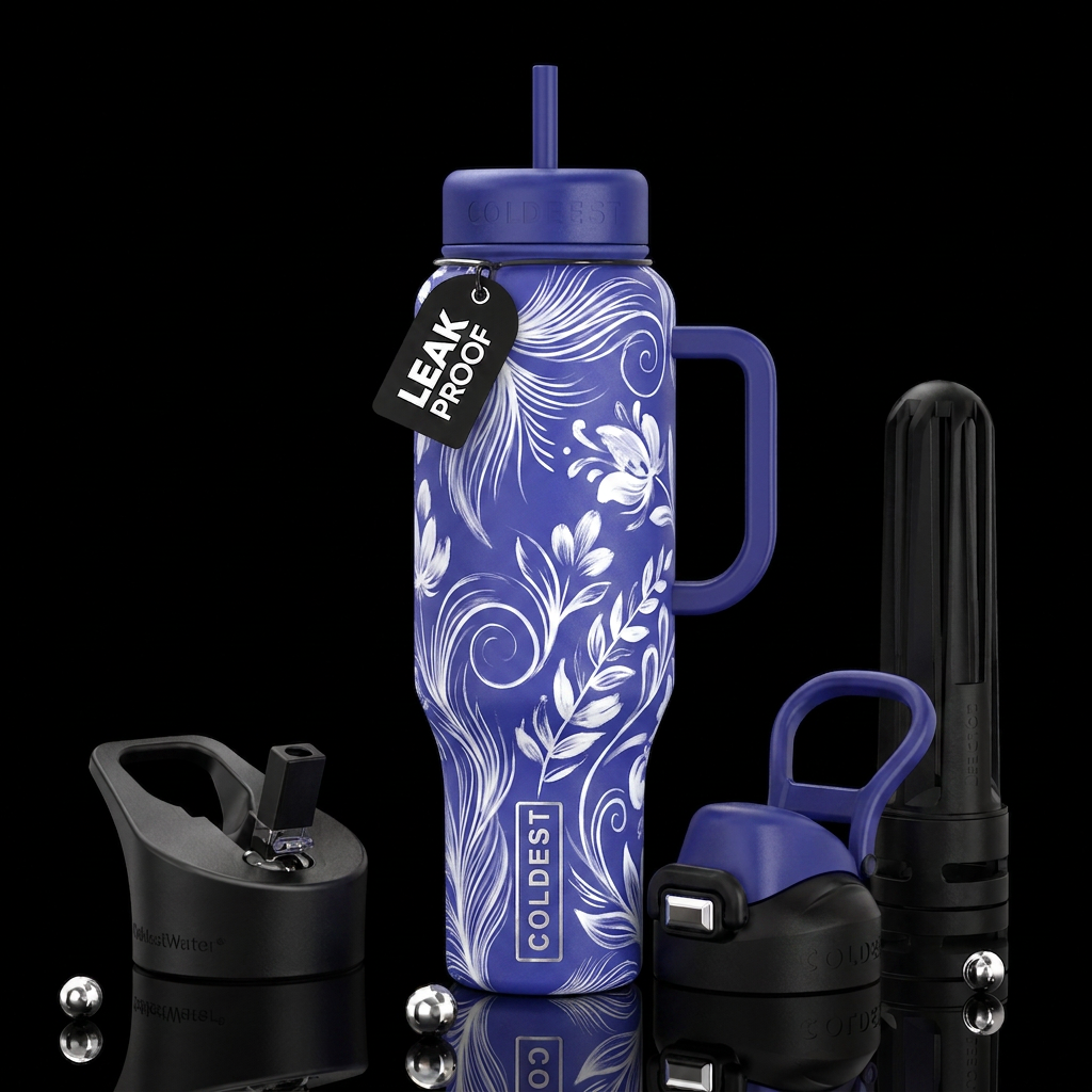 Blueberries and Cream.   Rich Blueberry colored ba... water bottle design