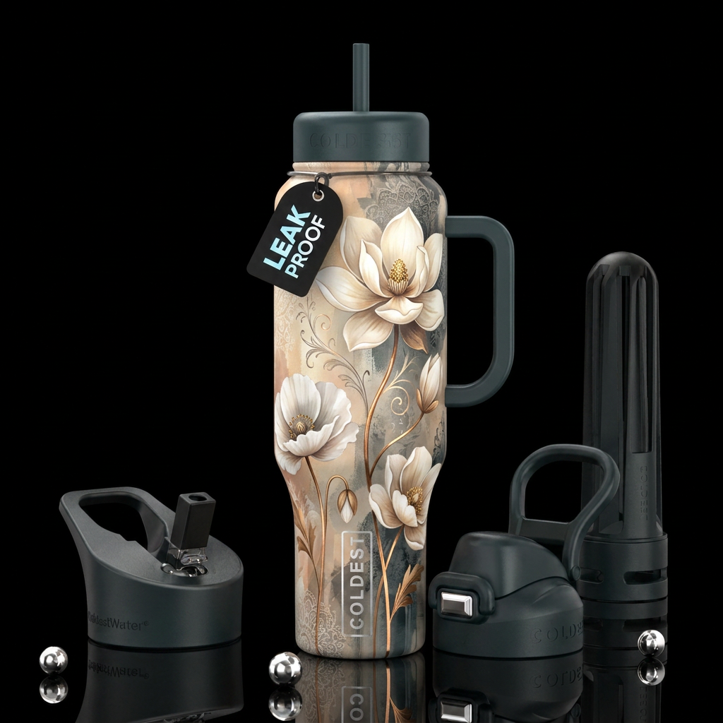 Luxury Botanical water bottle design