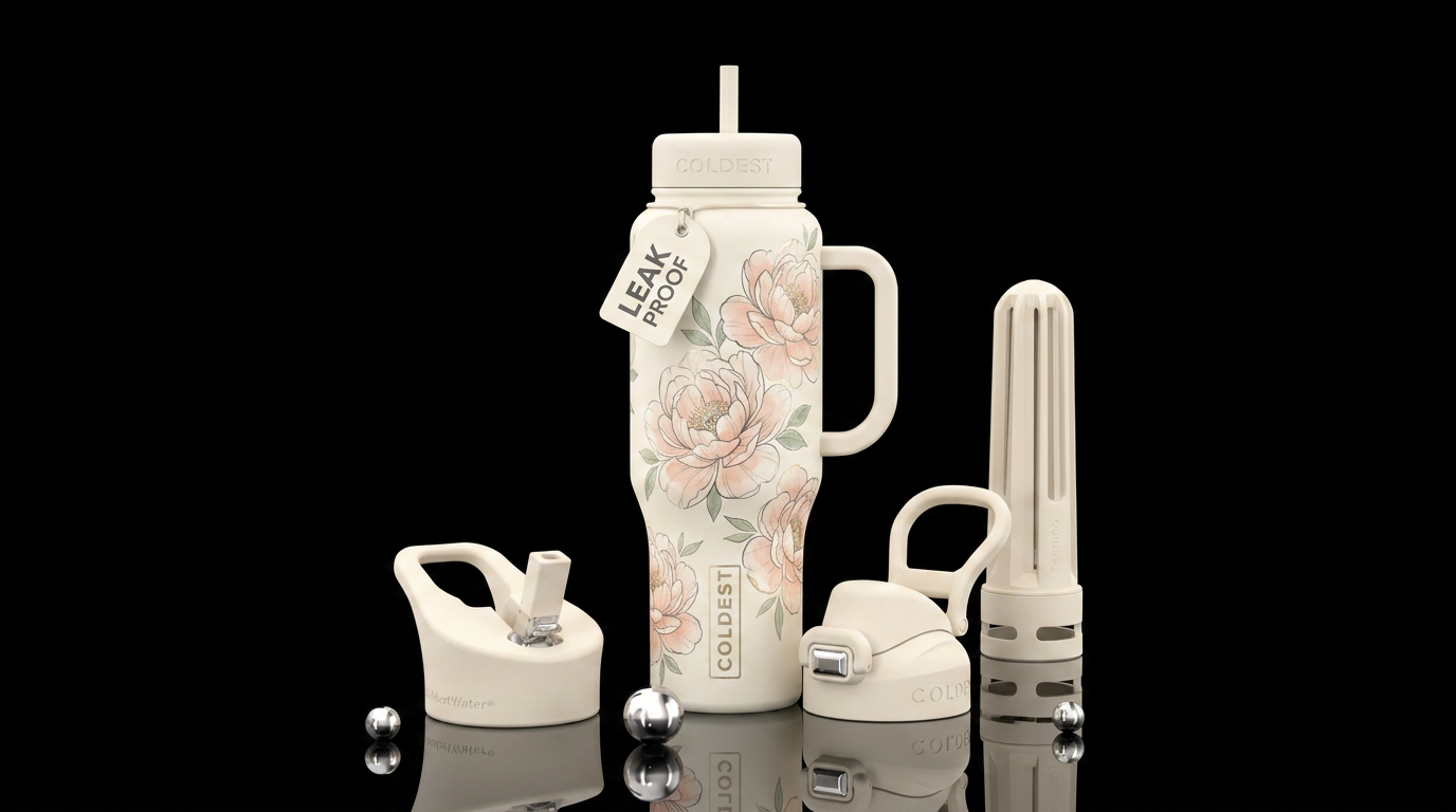Whispering Peonies water bottle design