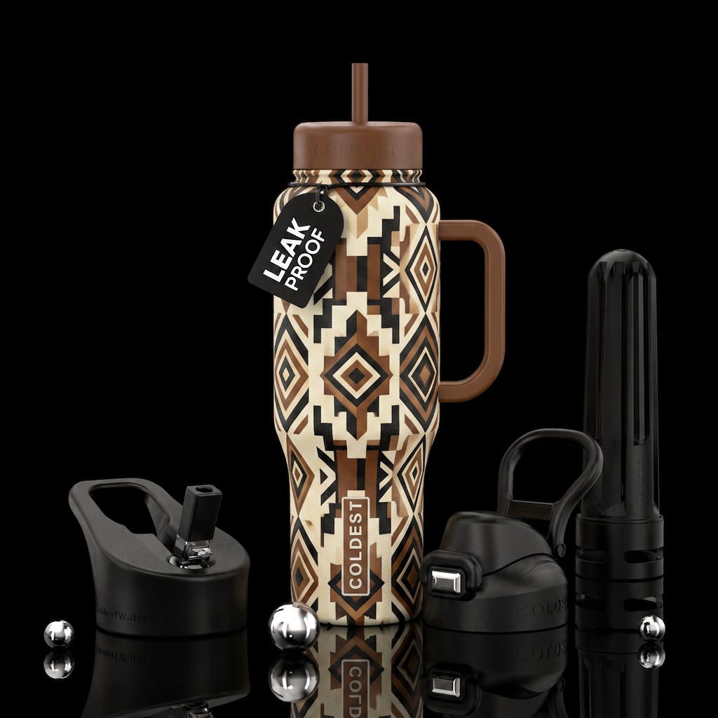 Modern geometry water bottle design