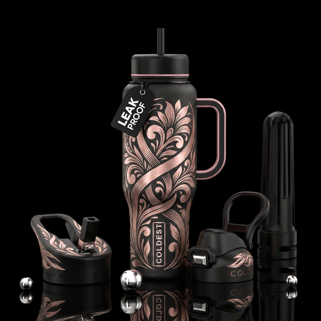 Rose Botanica water bottle design