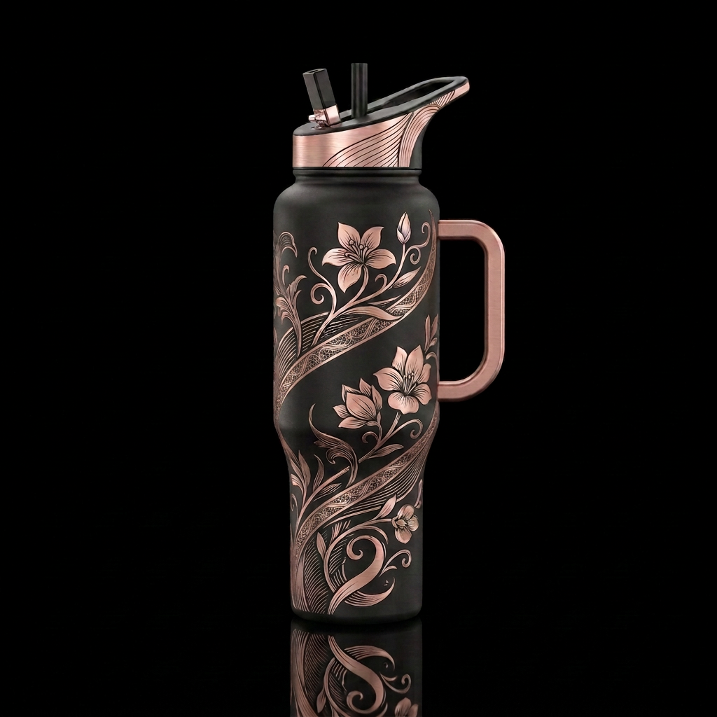 Midnight rose botanica v9 water bottle design
