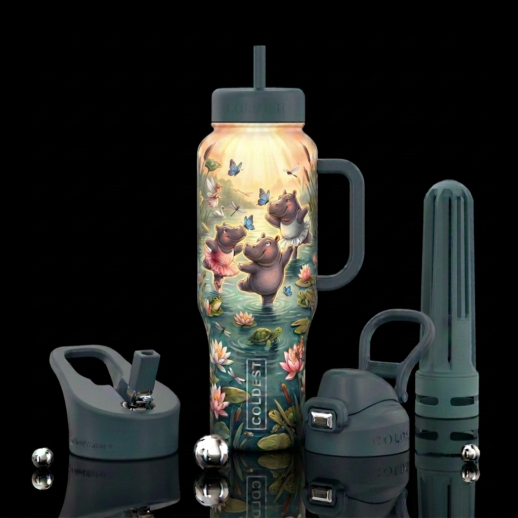 Ballet at the Pond water bottle design