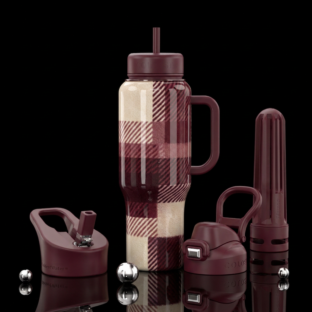 Cozy blanket. water bottle design