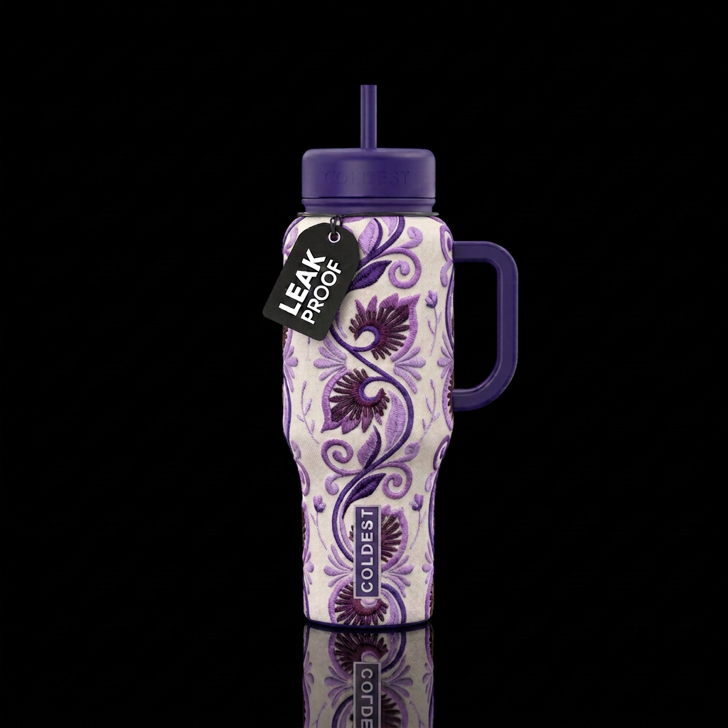 Maintain this exact image style with the central p... water bottle design