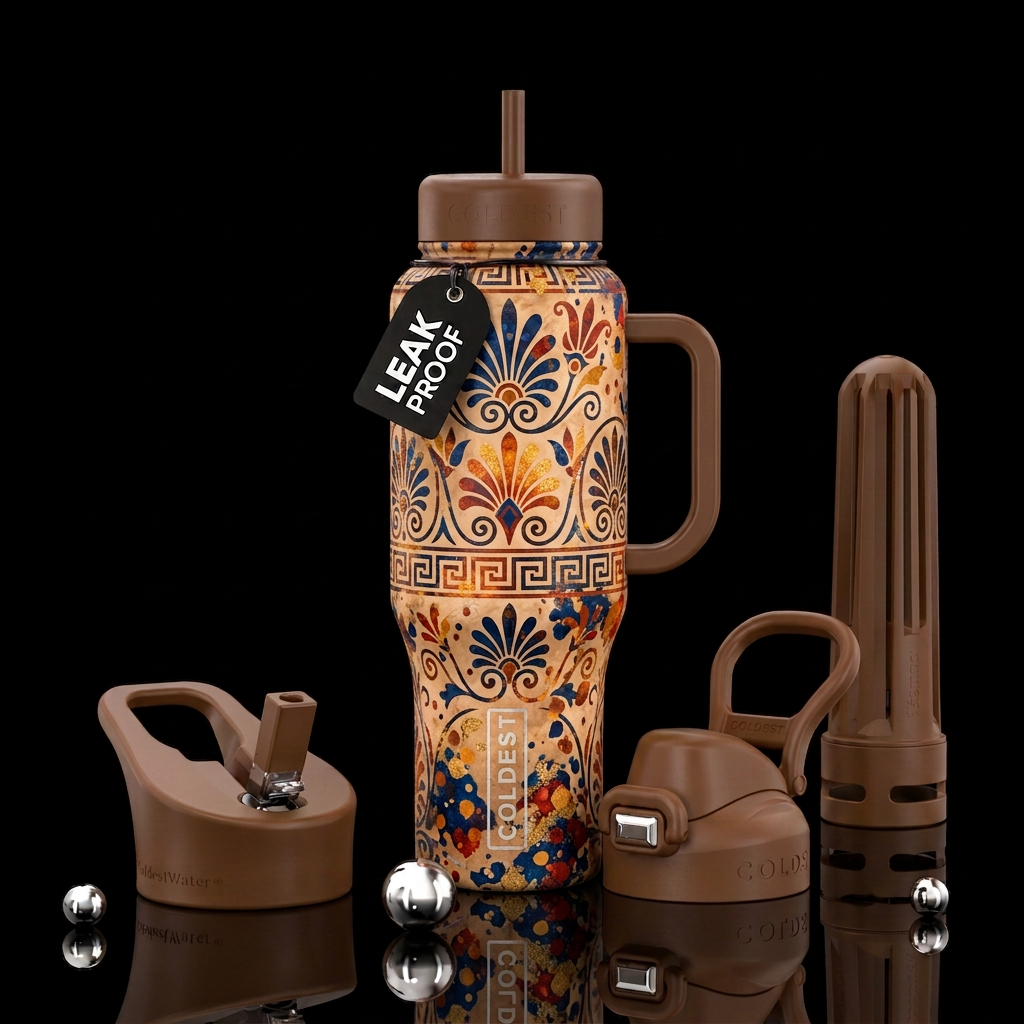 Grand Grecian water bottle design