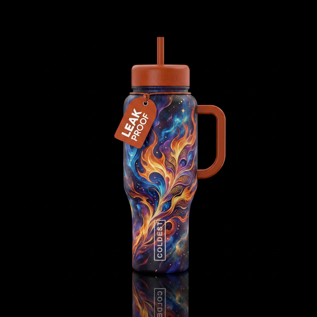 Blaze of glory water bottle design