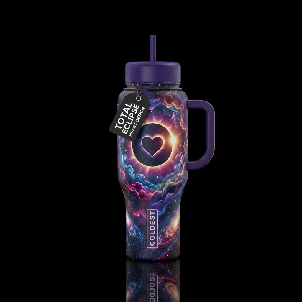 Total eclipse of the heart water bottle design