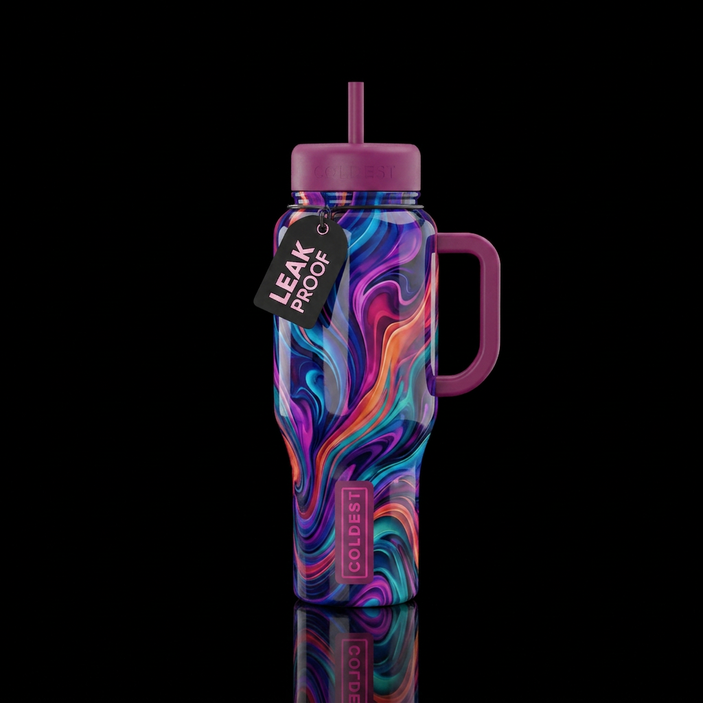 Abstract modern ambiance water bottle design