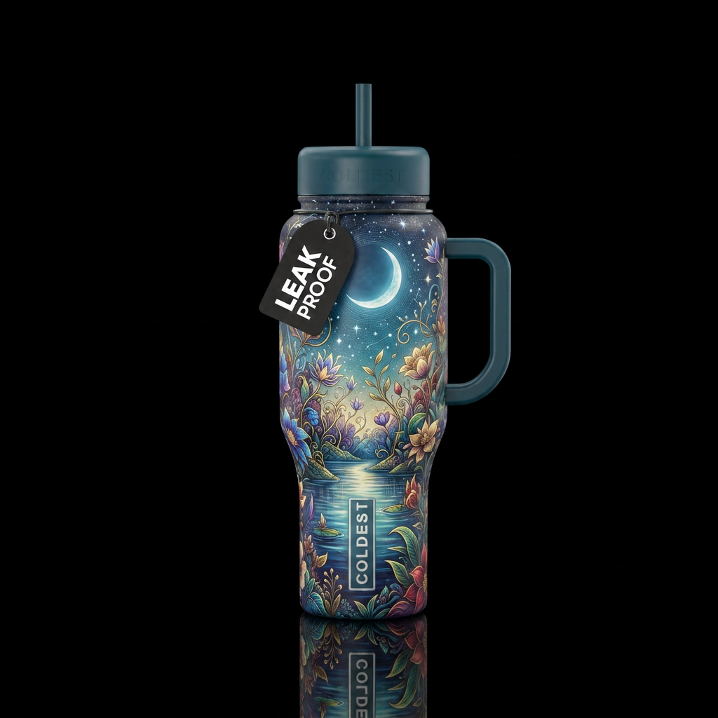 Fantasy reflections water bottle design