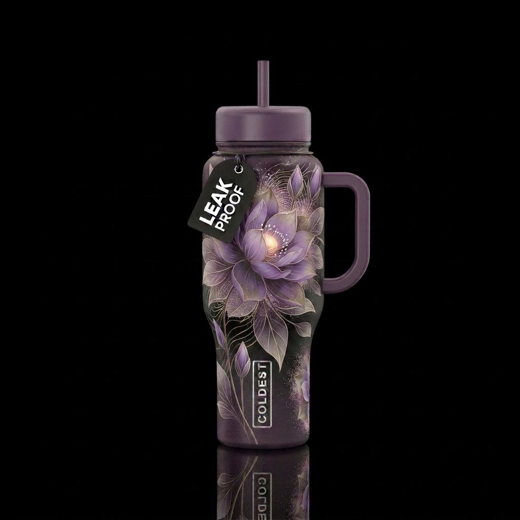 Preserve this composition and the oblique dimensio... water bottle design