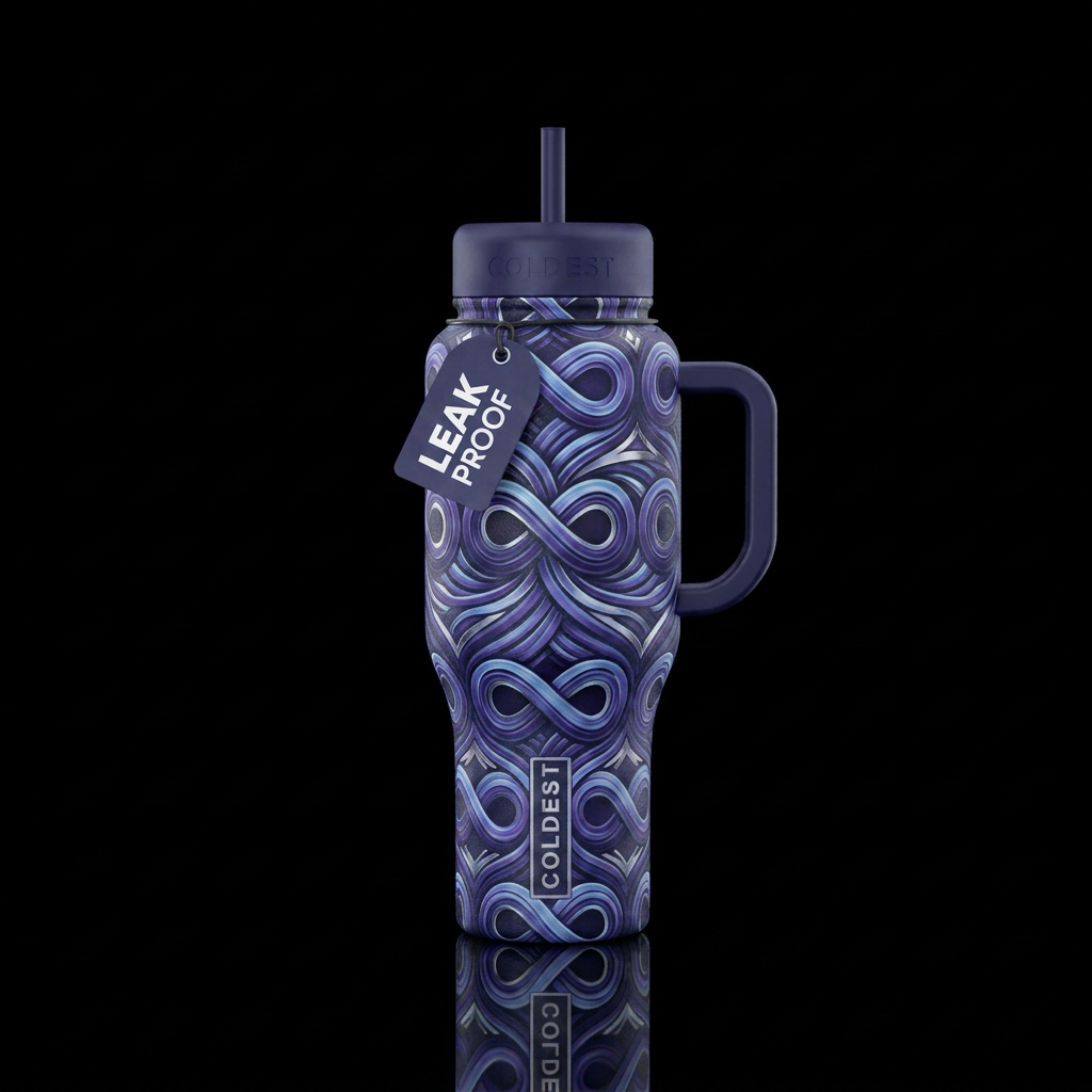 Violet Infinity water bottle design