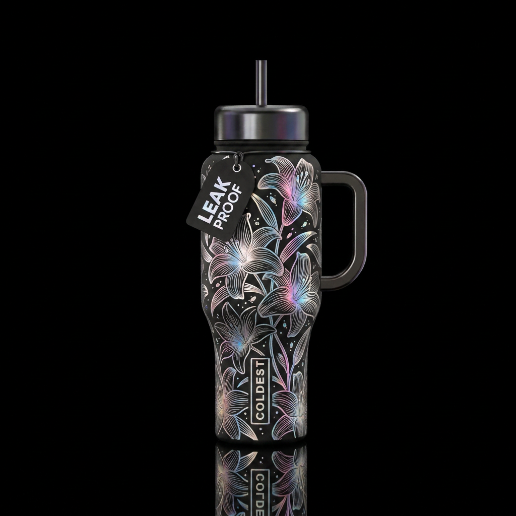 Moonlight Lillies. water bottle design