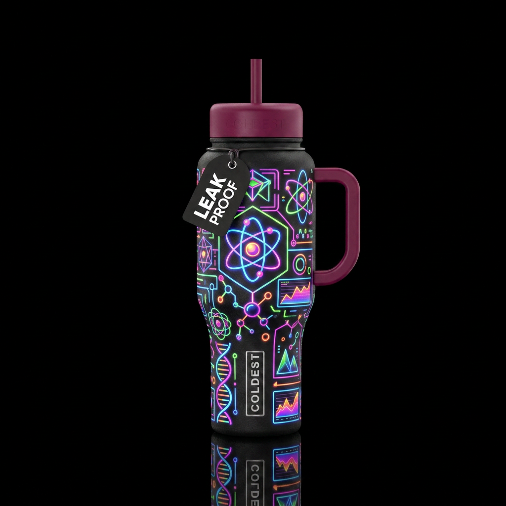 Weird science water bottle design