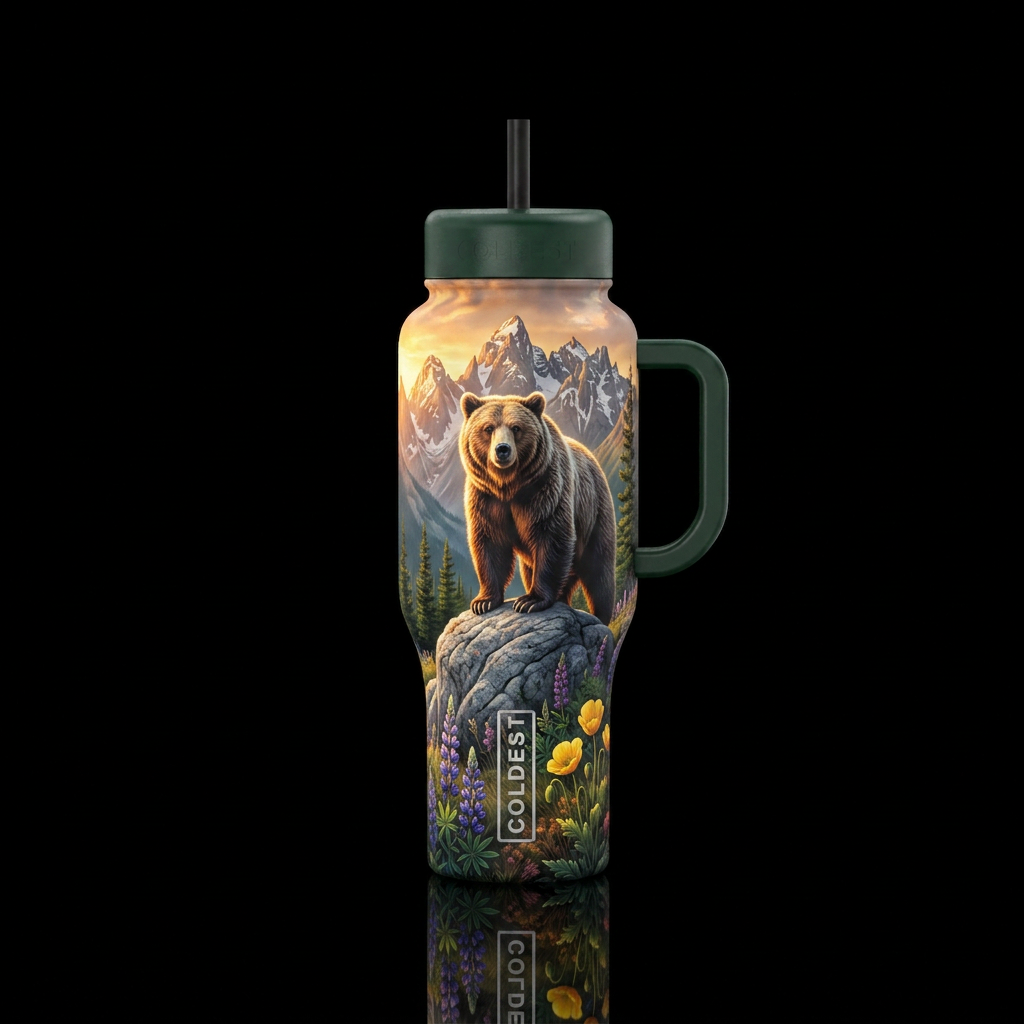 A single water bottle design in a luxury, high-con... water bottle design