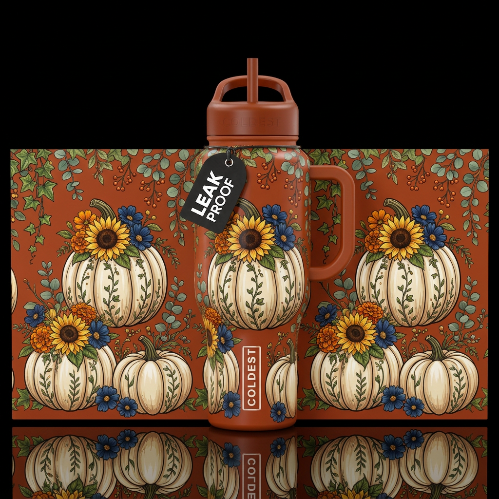 Autumn Charm water bottle design
