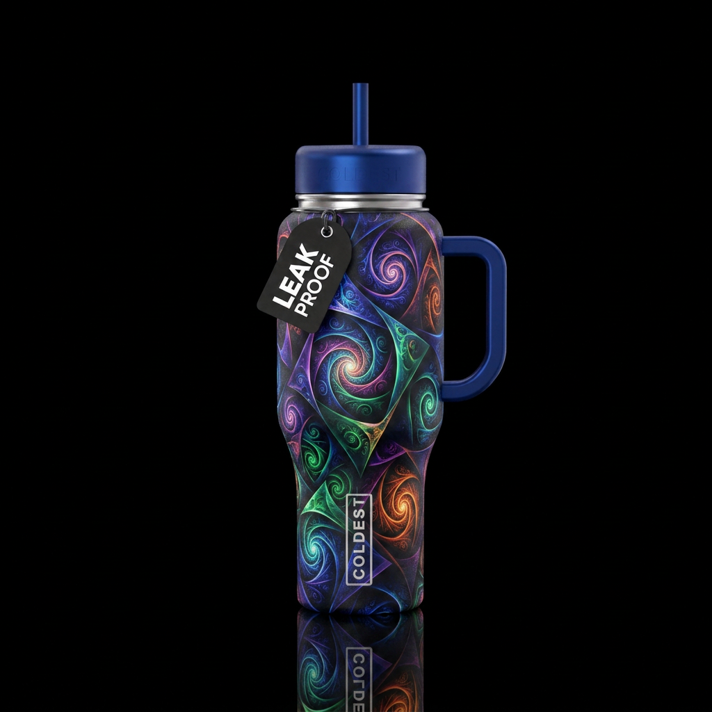 Lighted geometry water bottle design