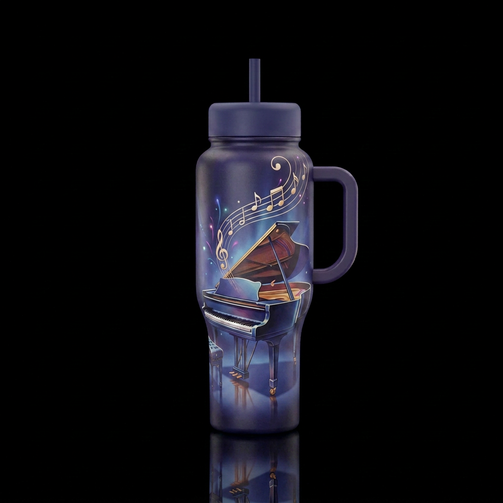 Elegant Baby Grand. water bottle design
