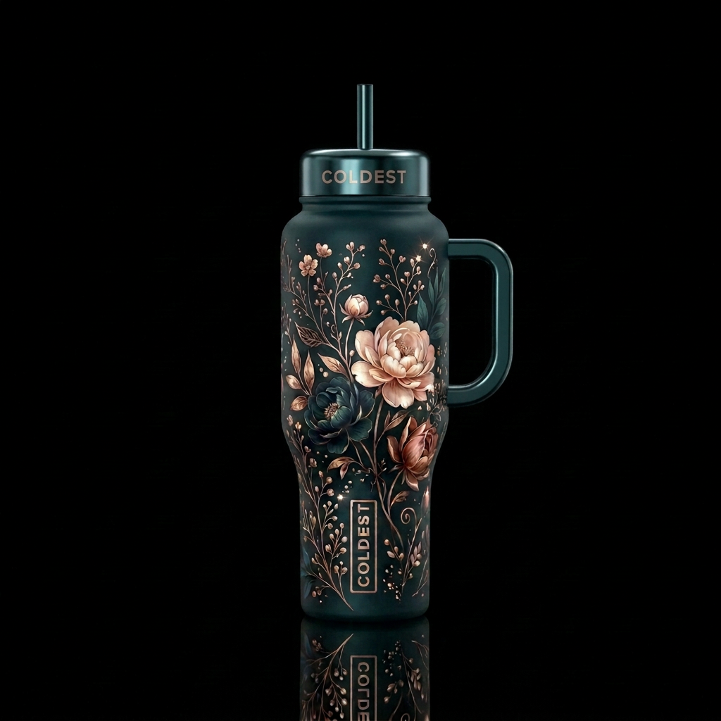 Ember Bloom water bottle design
