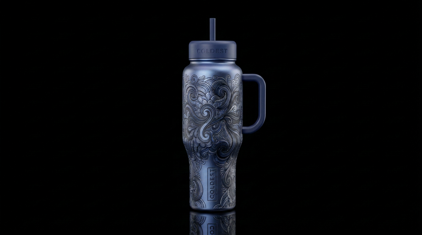 Dark water bottle design