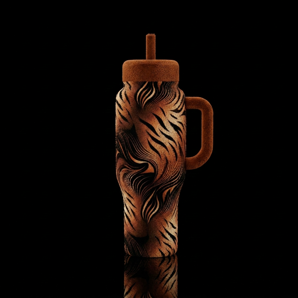 Preserve color, palette, and existing shapes.  Add... water bottle design