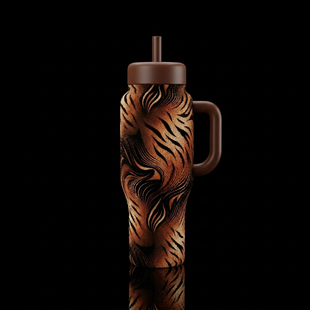 Tiger Luxe water bottle design
