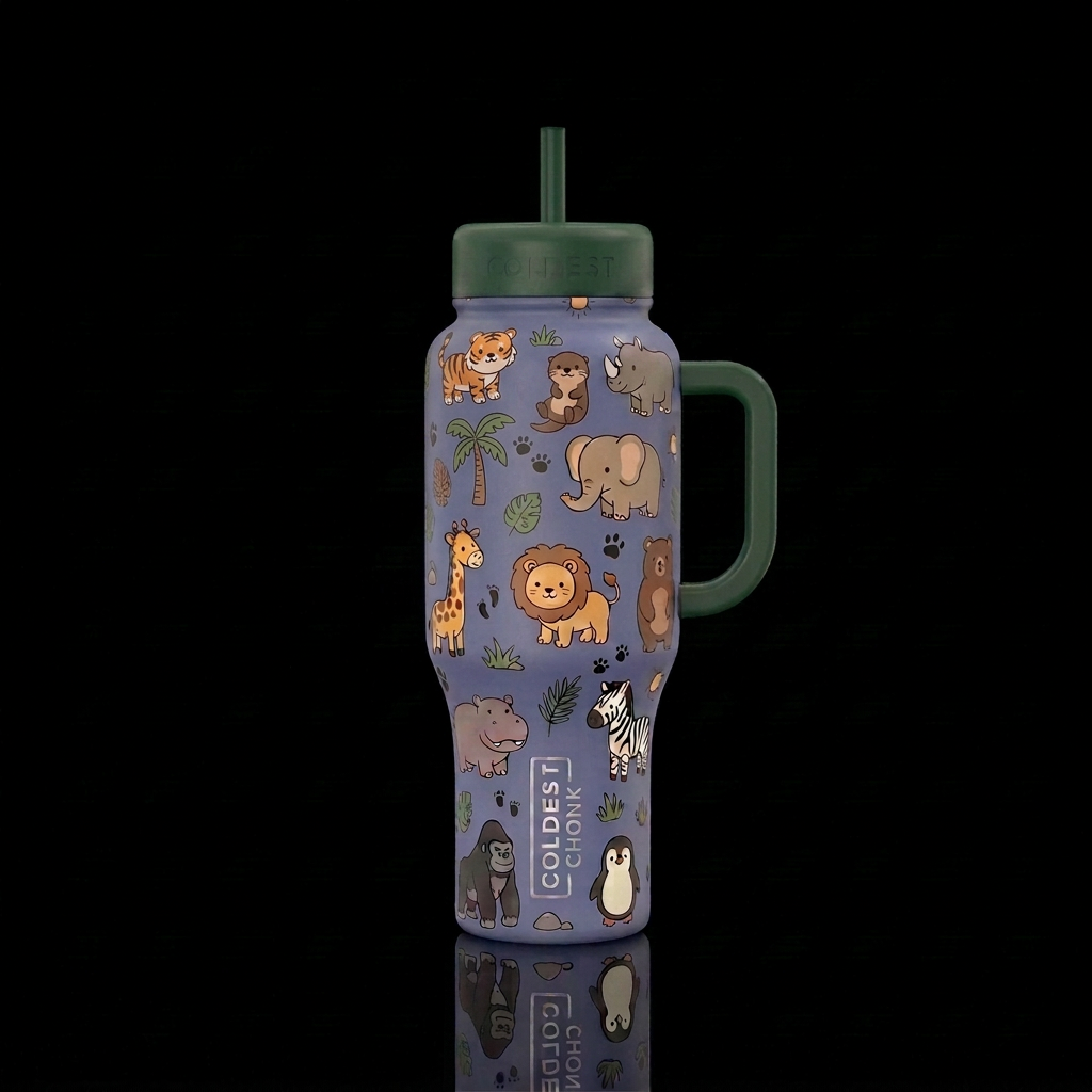 Chonk Zoo water bottle design