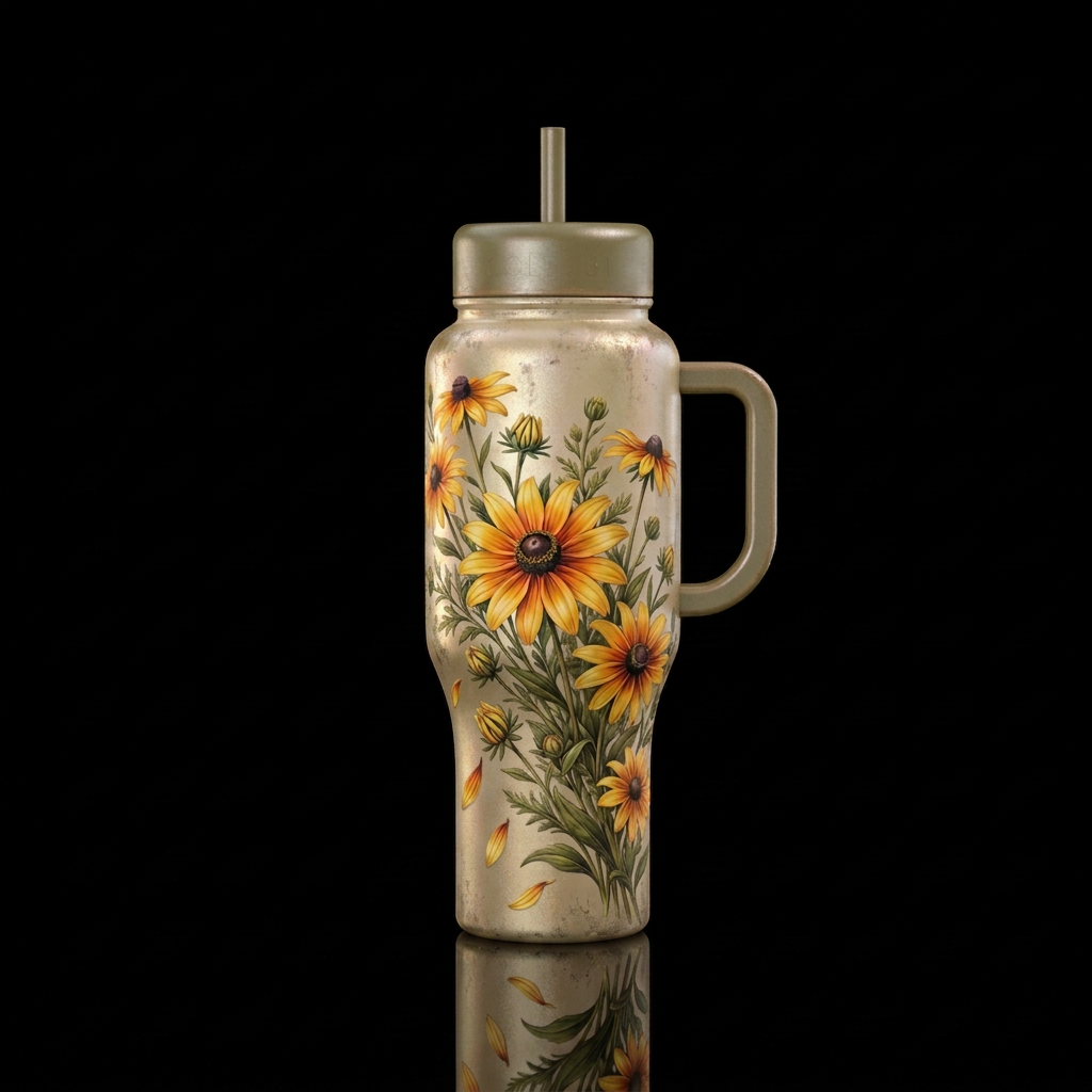 September Gold water bottle design