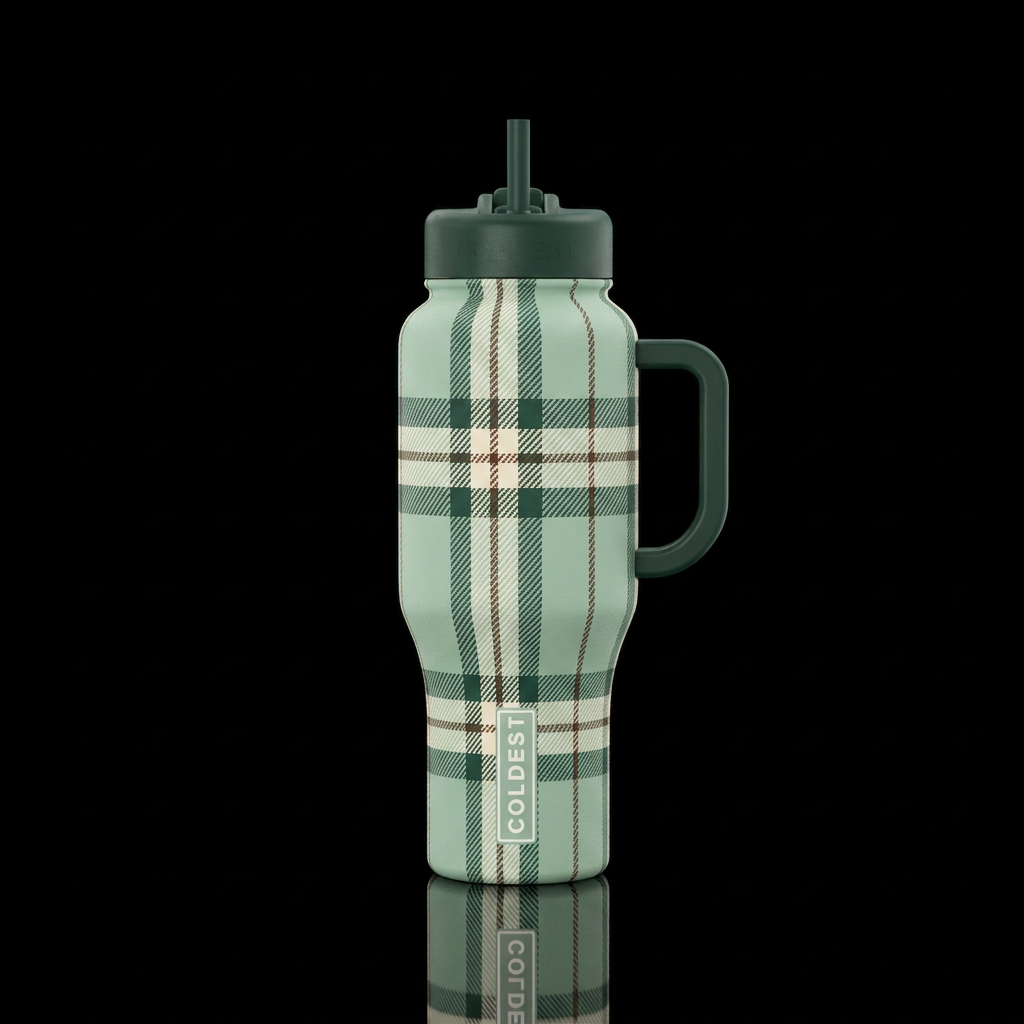 A premium 3D product design for a mug-style water ... water bottle design