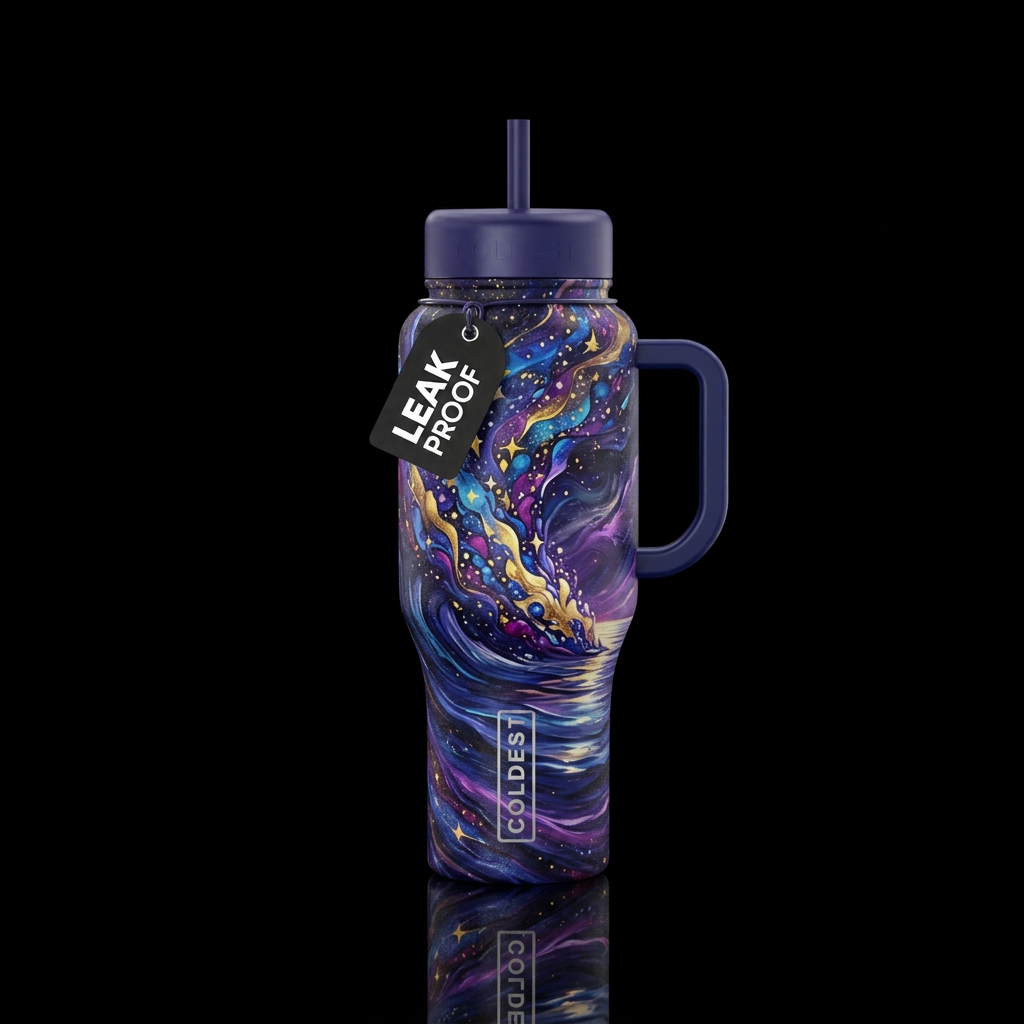 Tidal magic water bottle design