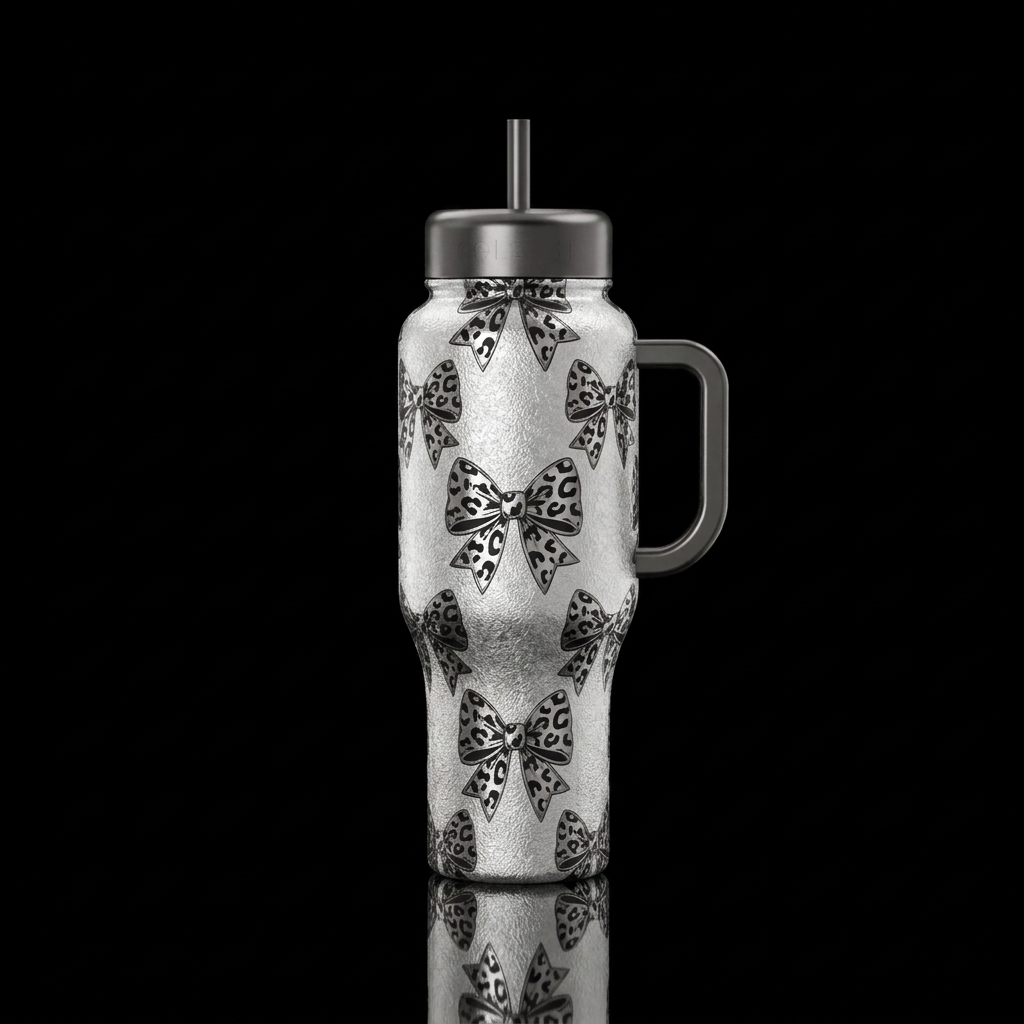 Silver background, abstract metallic black and sil... water bottle design