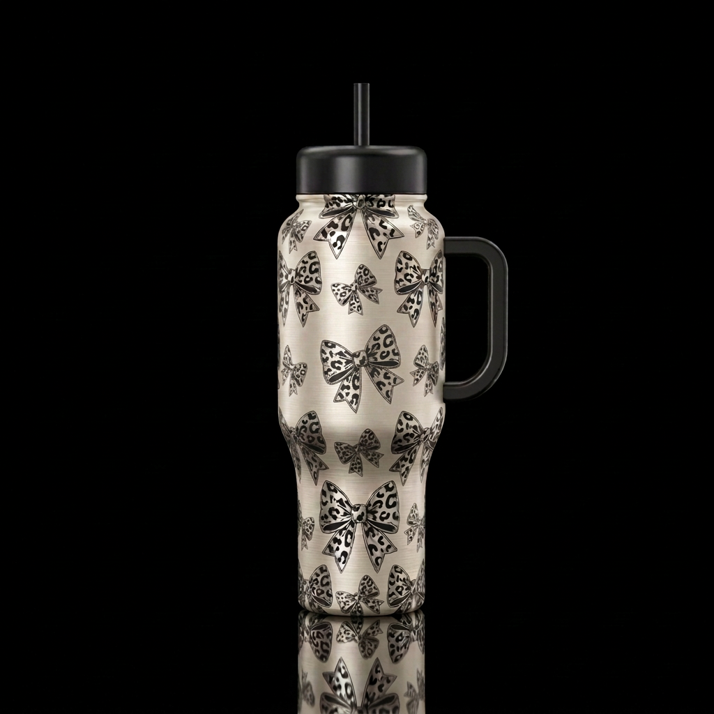 Leopard Luxe water bottle design