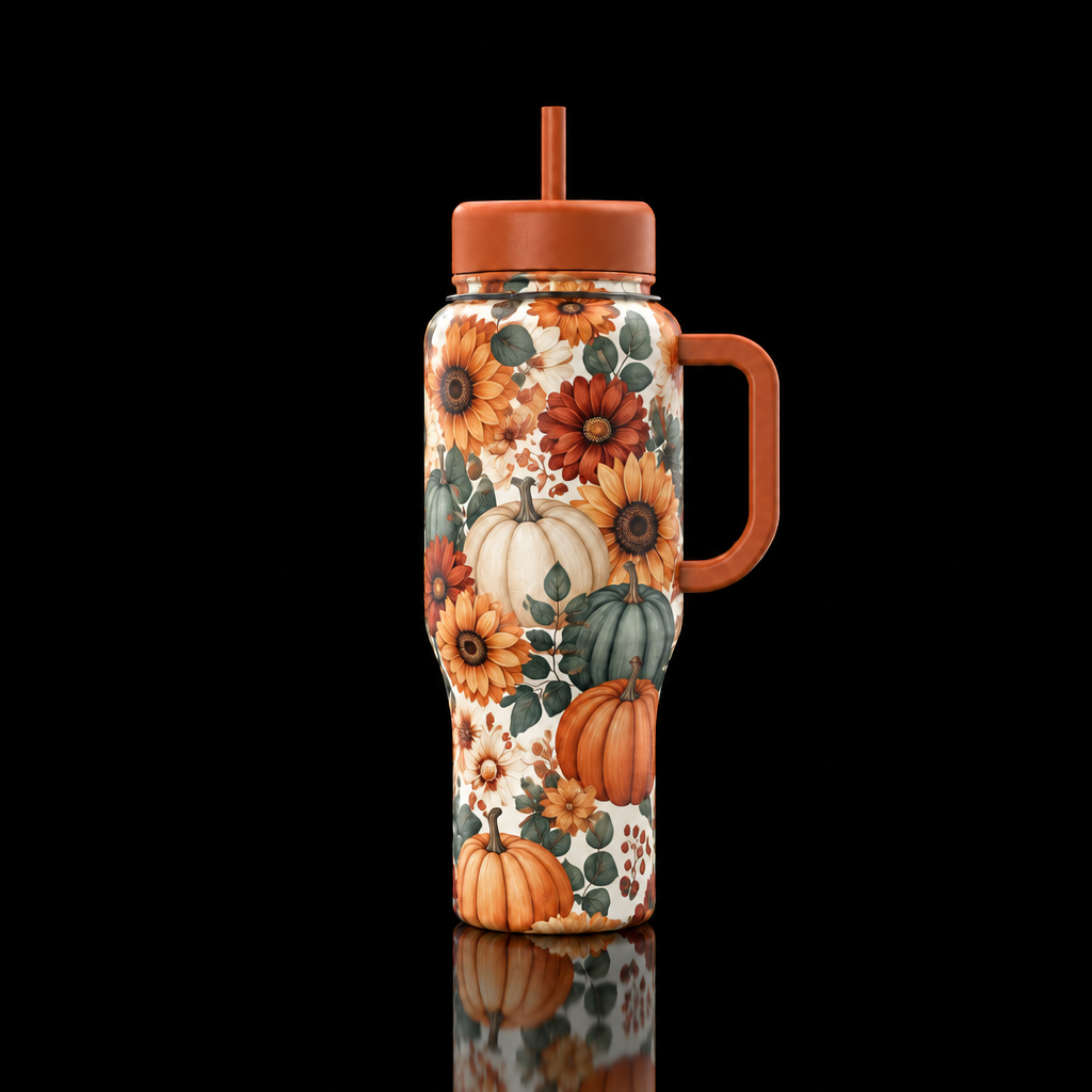 Festive Fall water bottle design