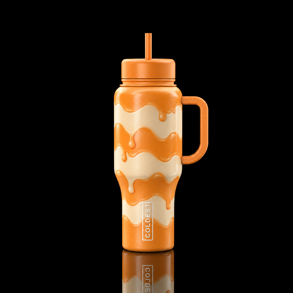 Creamsicle water bottle design