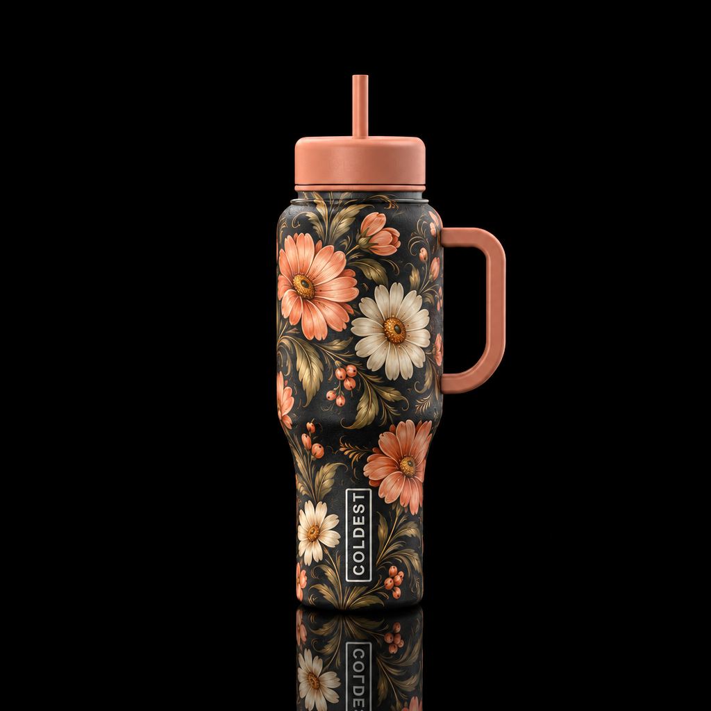 Shock daisies water bottle design
