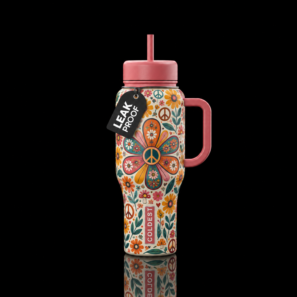 Peace water bottle design