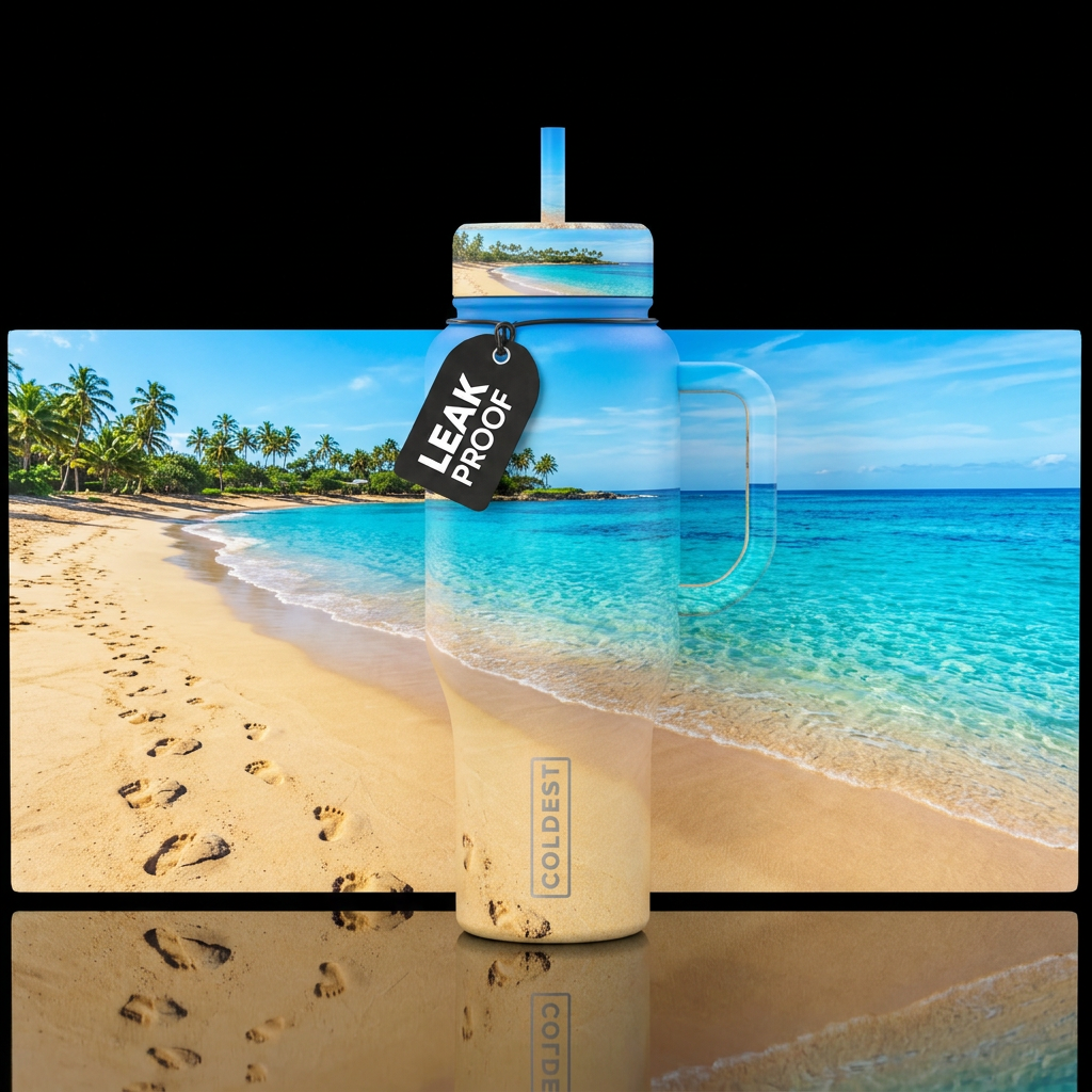 Take a break water bottle design