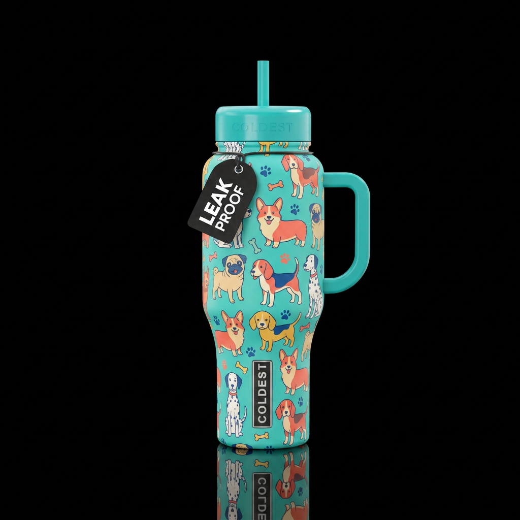 Dog gonnit water bottle design