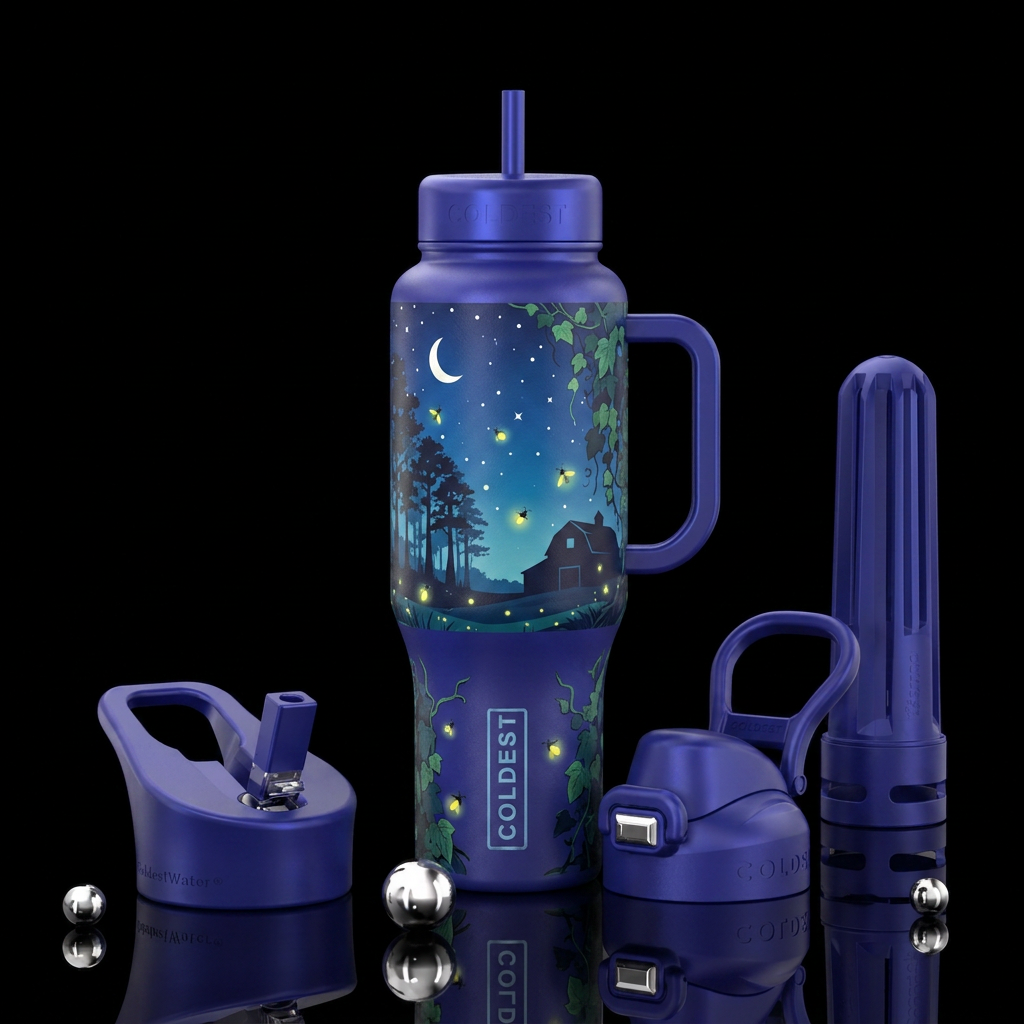 Southern summer nights water bottle design