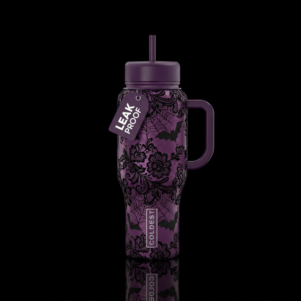 Nocturnal Lace water bottle design