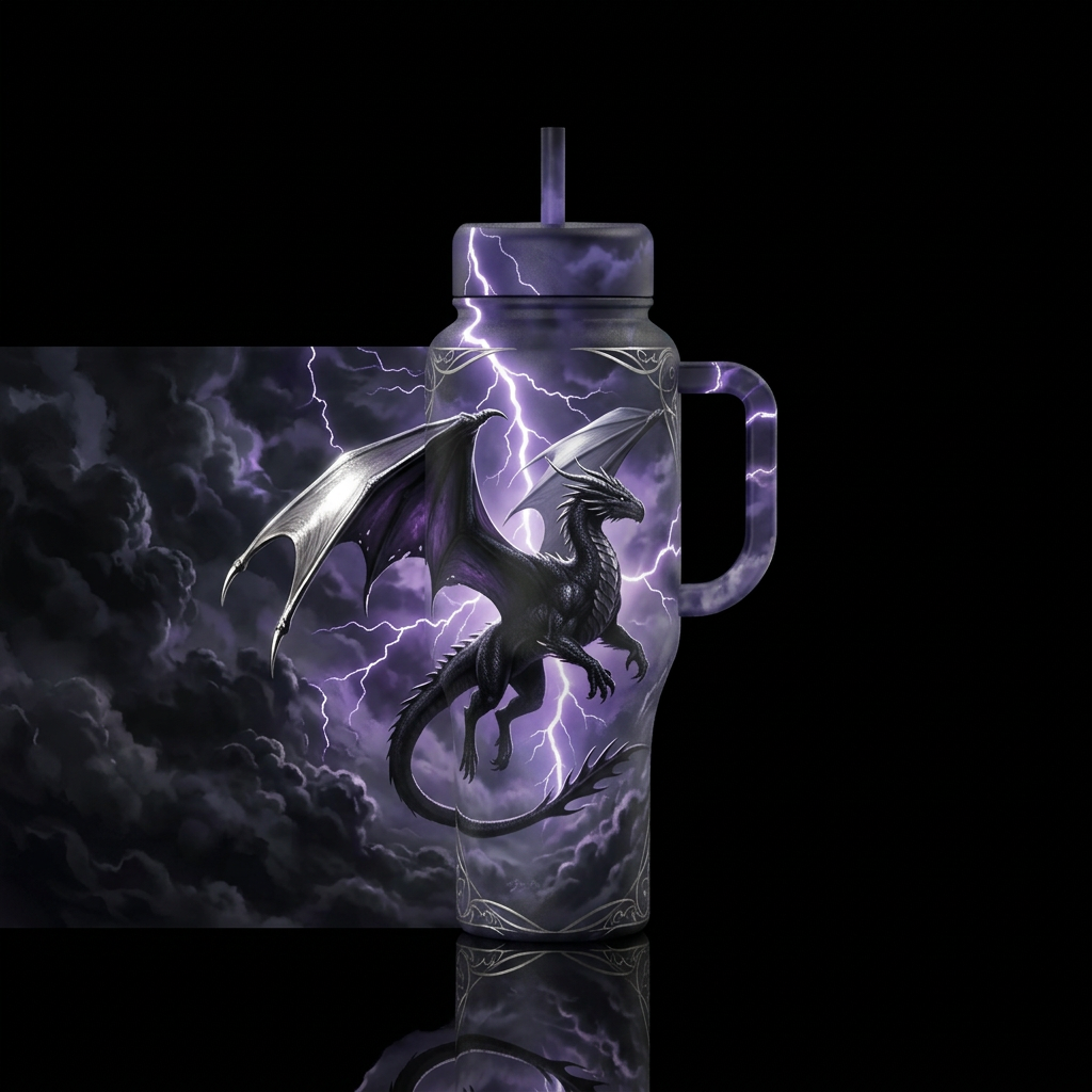 Lightning Wielder water bottle design